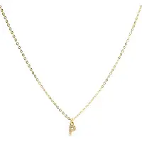 Luxenter Halsband med Glänsande Zirkonia 18k Guldfinish - Alfabet