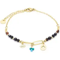Luxenter Onyx Hydrotermisk Kvarts armband i 18K gult guld - Ribed
