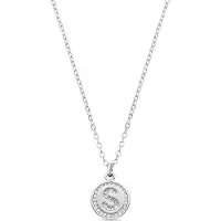 Luxenter Rhodiumpläterat Briljant Zirkonia Halsband - Alfabet