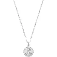 Luxenter Rhodiumpläterat Briljant Zirkonia Halsband - Alfabet