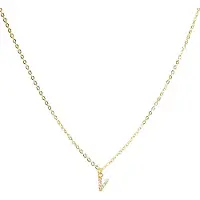 Luxenter Hänge med glänsande zirkonia 18k guldfinish - Alfabet