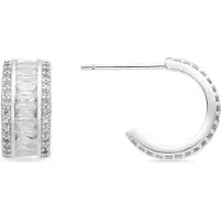 Luxenter Örhängen med Glänsande Zirkonia silver finish - Squil