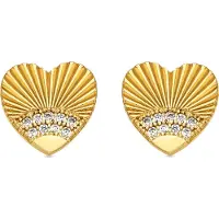 Luxenter örhängen med glänsande zirkonia 18k guldfinish - Kripo