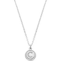 Luxenter Rhodiumpläterat Briljant Zirkonia Halsband - Alfabet
