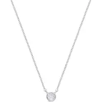 Luxenter Rhodiumpläterat halsband med briljanta zirkoner - Akele