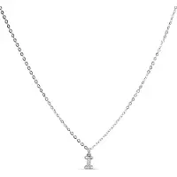 Luxenter -halsband med glänsande silverfärgad zirkon - Bokstaven I