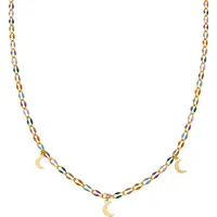 Luxenter halsband i 925 sterling silver och flerfärgat lackat 18 karat guld - Liesi