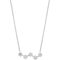 Luxenter Sterling Silver 925 Halsband med Rhodiumpläterad Briljant Zirkonia - Rani