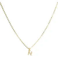 Luxenter Halsband med Glittrande Zirkonia 18k guldfinish - Alfabet