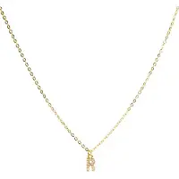 Luxenter -halsband med glittrande zirkon 18k guldfinish - Alfabet