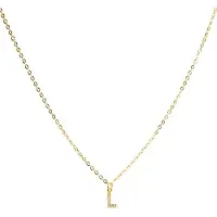 Luxenter Halsband med glänsande zirkonia 18k guldfinish - Alfabet