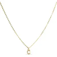 Luxenter Luxenterhalsband med glänsande zirkonia 18k guldfinish - Alfabet