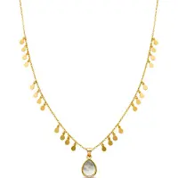 Luxenter vit musselskal halsband i 18K gult guld - Lain