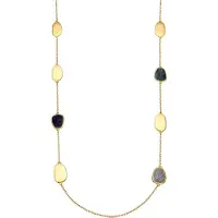 Luxenter Luxenterhalsband med blå lack 18k guldfinish - Talyu
