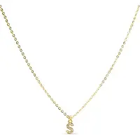 Luxenter Luxenterhalsband med glänsande zirkonia 18k guldinfinish - Alfabet