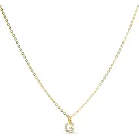 Luxenter Halsband med Glittrande Zirkonia 18k Guld Finish - Alfabet