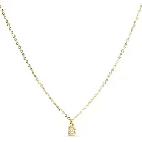 Luxenter Luxenterhalsband med glänsande zirkonia 18k guldfinish - Alfabet
