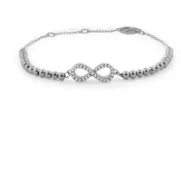 Luxenter 925 Sterling Silver Armband med Rhodiumpläterad Briljant Zirkonia - Munthir