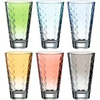 Leonardo Optic, Blandade färger, Glas, 6 styck, Kon, 300 ml, 80 mm