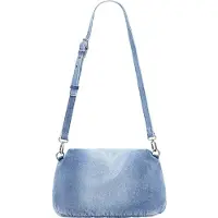 Desigual Handväska 'Half Logo Denim' blå