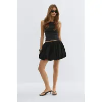 Gina Tricot  - Balloon skirt - minikjolar - Svart - L - Dam