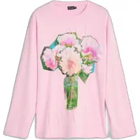 Desigual T-shirt himmelsblå / gräsgrön / rosa