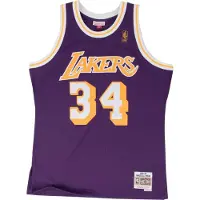 Mitchell & ness Trikå 'Los Angeles Lakers Shaquille O'Neal 1996/97' lila / ljusorange / naturvit