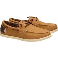 HeyDude för män. HD45139 Harbor Lo Classic Sneakers brun (43), Tyg, Karta, Nyckelband, Casual