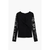 Desigual T-shirt svart / vit