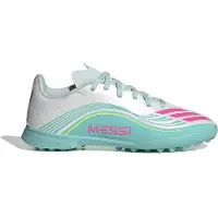 Adidas F50 Messi League Tf Aurora Radiante - Vit/lucid Pink/flash Aqua Barn - Turf (Tf), storlek 38