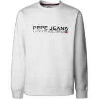Pepe Jeans för män. PM5800029 Sweatshirt Matthew vit (XXL), Casual, Bomull