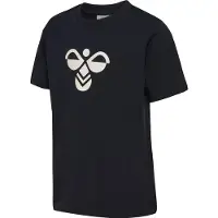 Hummel T-shirt - hmlJR Reg Tukas - Svart m. Logo - - 7-8 år (122-128) - T-shirt