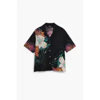 Desigual Blus grön / orange / svart / vit