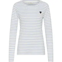Kaffe T-shirt 'Liddy' ljusblå / vit