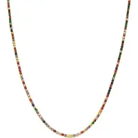 Luxenter Luxenterhalsband med flerfärgade zirkoner 18k guldfinish - Serly