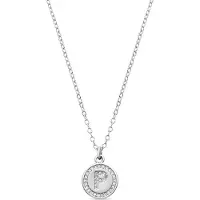 Luxenter Rhodiumpläterat Briljant Zirkonia Halsband - Alfabet