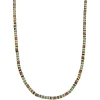 Luxenter Sterling Silver 925 och Tiger Eye halsband med 18k guldfinish - Ryhu