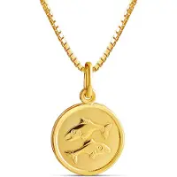 Top Gold förgyllt silver Fiskarna horoskop hängsmycke med kedja 45cm 52 5703 0000