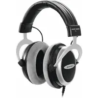 Omnitronic SHP-600 Over Ear hörlurar Sladd Stereo Svart HiFi