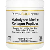 California Gold Nutrition , Hydrolyserad marin kollagenpeptid, Osmak, 7,05 oz (200 g)