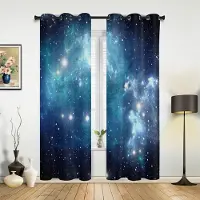 Household supplies MH Stjärngalax Stjärnklar Himmel Gardiner för Sovrum Vardagsrum Draperier Kök Barnrum Fönstergardin Modern Heminredning 135W x 115H(cm) x1