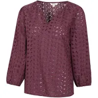Mountain Warehouse Dam Broderie Lätt 3/4 Ärms Casual Skjorta (Lila)