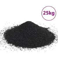 vidaXL Akvariesand 25 kg svart 0,2-2 mm