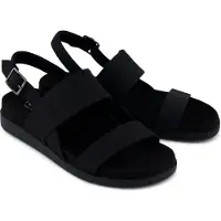 Toms Marin Slingback Canvas Kvinnors Svarta Sandaler