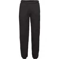 Fruit Of The Loom Joggingbyxor med resår i nederkanten för herrar (Svart)