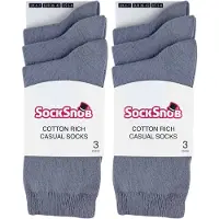 Sock Snob - 6 par enfärgade bomullsstrumpor för damer
