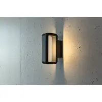 Heitronic LED utomhus vägglampa Juno, Svart, Aluminium / grå / zink, Modern, LED-vägglampa utomhus