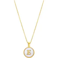 Luxenter Luxenterhalsband i vit pärlemor med 18K guldfinish - Alfabet