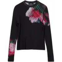 Desigual T-shirt grön / röd / svart