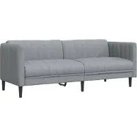 vidaXL Soffa 3-sits ljusgrå tyg